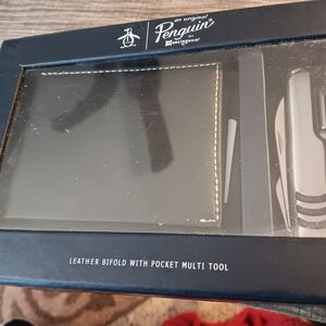 Original Penguin Leather Wallet with Multi Tool